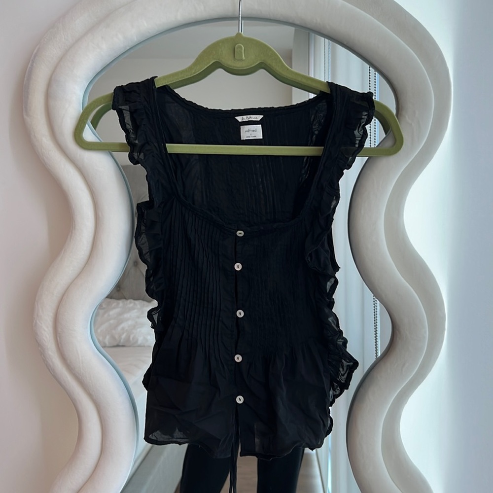 Blk top with back tie